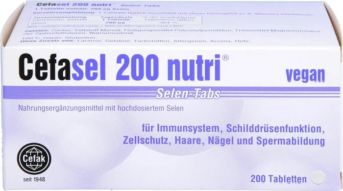 Cefak Cefasel 200 nutri Selen-Tabs, 200 Stück