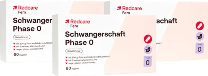 Redcare Schwangerschaft Phase 0 Kapseln, 180 Stück (3x 60 Stück)