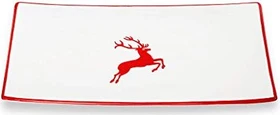 Gmundner Keramik Rubinroter Hirsch Platte 30x20cm