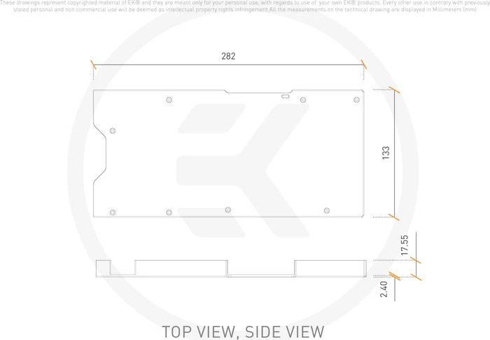 EK Water Blocks Quantum Line EK-Quantum Vector² Strix/TUF RTX 3090 Ti Backplate Nickel
