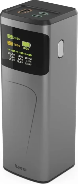 Hama Power Pack High Power 200W 24000mAh grau