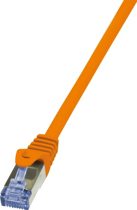 LogiLink PrimeLine Patchkabel, Cat7/Cat6a, S/FTP, RJ-45/RJ-45, 0.25m, orange