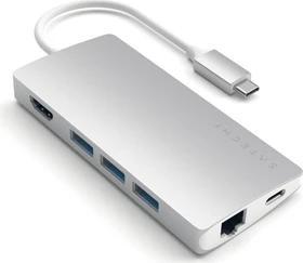 Satechi Aluminium Type-C Multi-Port Adapter 4K, silber, USB-C 3.0 (ST-TCMAS)