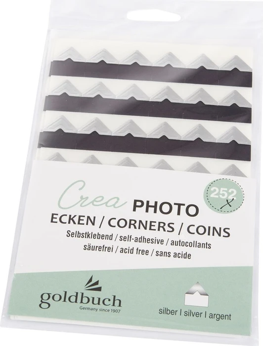 Goldbuch Fotoecken Crea silber 252 Stück