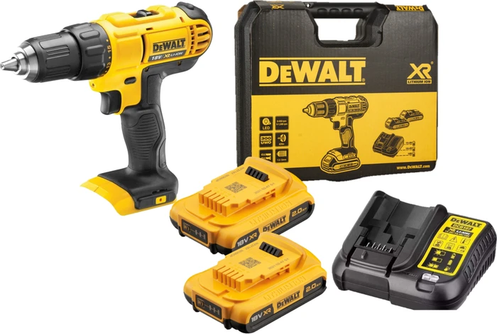 DeWalt DCD771D2 Akku-Bohrschrauber inkl. Koffer + 2 Akkus 2.0Ah