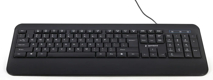 Gembird Slim Rainbow Backlight Multimedia Keyboard, schwarz, USB, US