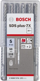 Bosch Professional SDS-plus-7X Hammerbohrer, 5x50x115mm, 30 Stück