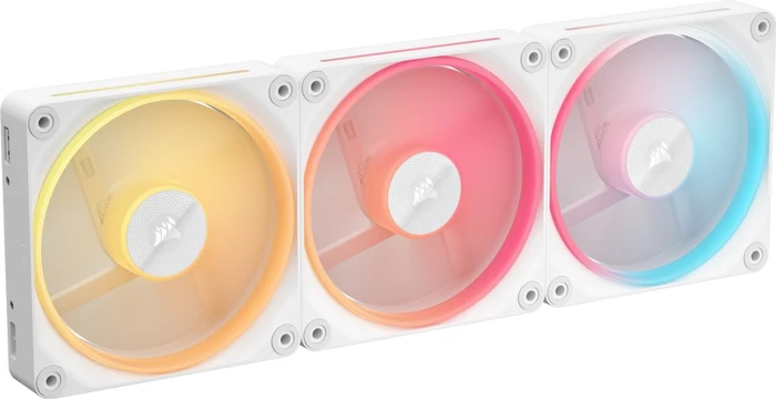 Corsair iCUE LINK LX120-R RGB Starter Kit, weiß, LED-Steuerung, 120mm, 3er-Pack
