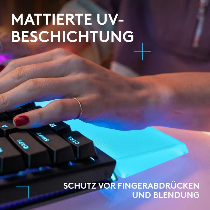 Logitech G512 X Palm Rest 98, Acryl-Handballenauflage, transparent