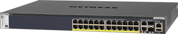 Netgear ProSAFE M4300 Rackmount Gigabit Managed Switch, 26x RJ-45, 2x SFP+, 720W PoE+