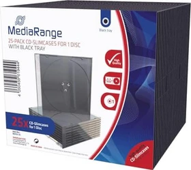 MediaRange CD-Hülle, slim, schwarz, 25 Stück