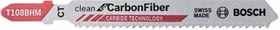 Bosch Professional T108BHM HSS Clean for CarbonFiber Stichsägeblatt, 92mm, 3 Stück