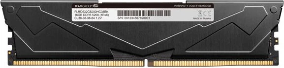 TeamGroup T-Force VULCAN schwarz UDIMM 32GB Kit, DDR5-6000, CL38-38-38-78, X8