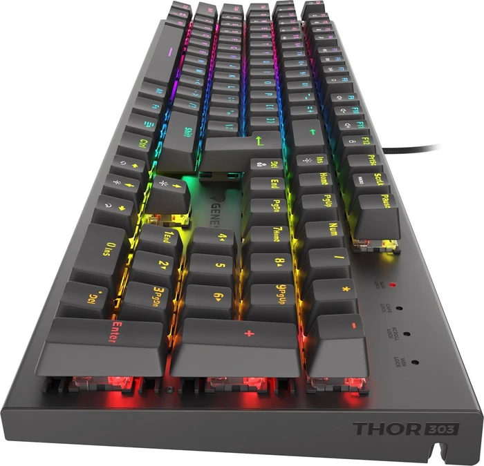 Genesis Thor 303, schwarz, LEDs RGB, hot-swap, Gaote Outemu BROWN, USB, DE