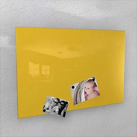 Colours Manufaktur Glas-Magnettafel, Glasboard, zinkgelb, 50x110cm