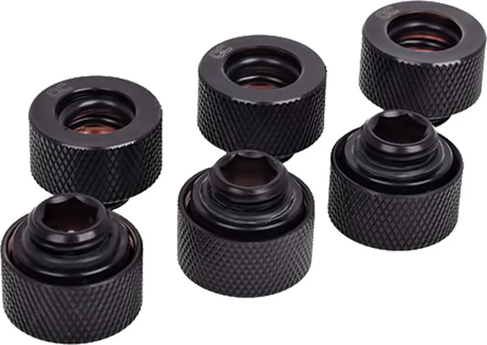 Alphacool HT Rohranschluss G1/4" auf 13mm schwarz, 6er-Pack