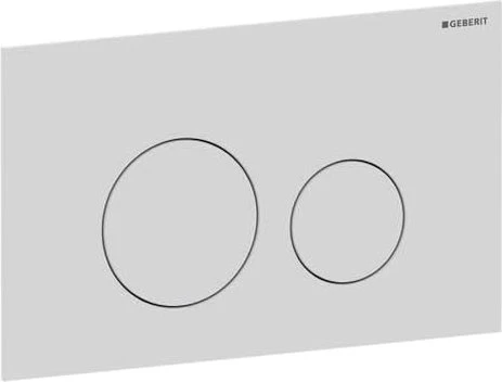 Geberit Sigma40 Betätigungsplatte Glas rund weiß