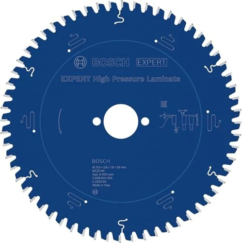 Bosch Professional Expert for High-Pressure Laminate Kreissägeblatt 60Z, 210x1.8x30mm, 1 Stück