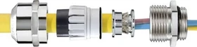 Wiska NMSKE 2 EMV-Z Ex-EMV-Kabelverschraubung, Erdungseinsatz, Messing vernickelt, NPT 2"