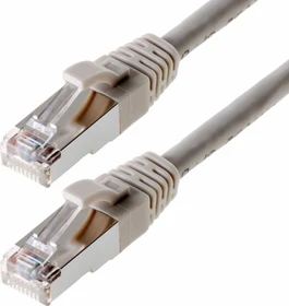 Helos Premium Patchkabel, Cat5e, SF/UTP, RJ-45/RJ-45, 10m, grau