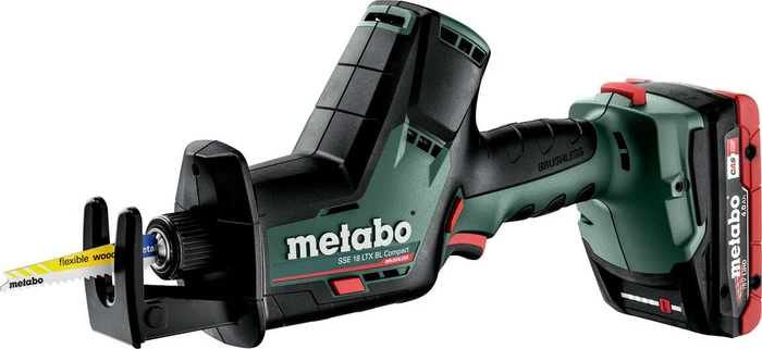 Metabo SSE 18 LTX BL Compact Akku-Säbelsäge inkl. Koffer + 2 Akkus 4.0Ah