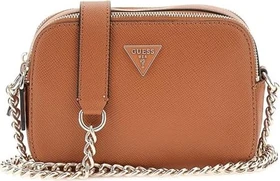 Guess Noelle in Saffian-Optik Umhängetasche cognac
