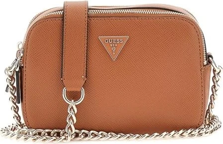 Guess Noelle in Saffian-Optik Umhängetasche cognac