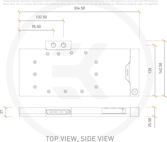 EK Water Blocks Quantum Line EK-Quantum Vector² Trio RTX 3080/90 D-RGB, Nickel, Acryl
