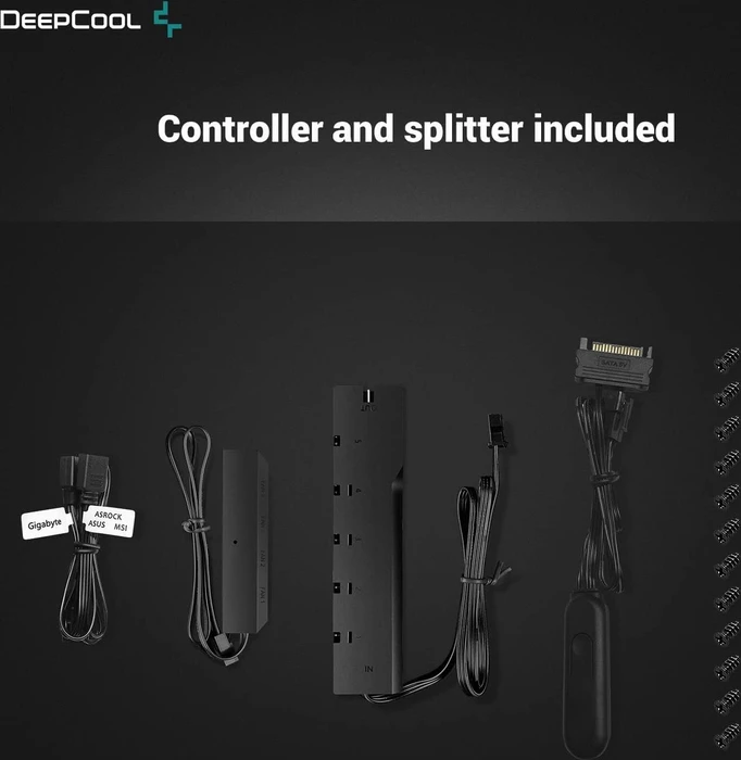DeepCool CF120 Plus, LED-Steuerung, Lüftersteuerung, 120mm, 3er-Pack