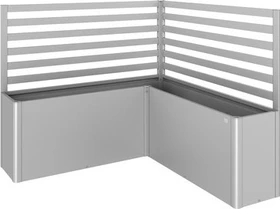 Biohort Rankgitter L-Form 102x102x91cm für Hochbeet silber-metallic, 2 Stück