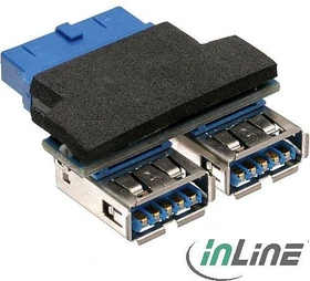 InLine USB 3.0 Adapter, 2x Buchse A auf Pfostenanschluss (33444I)