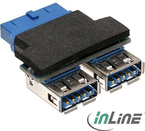 InLine USB 3.0 Adapter, 2x Buchse A auf Pfostenanschluss