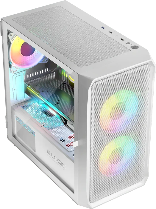 Logic Concept Portos ARGB Mini White, Glasfenster