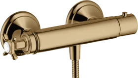Hansgrohe Axor Montreux Brausethermostat Aufputz mit Kreuzgriff polished bronze