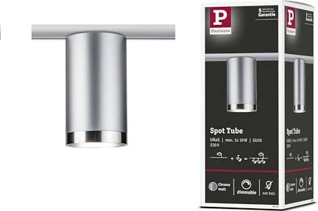 Paulmann URail Tube Schienensystem LED Spot GU10 chrom matt, 1 Stück