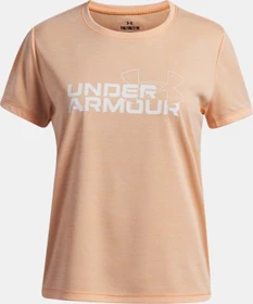 Under Armour Tech Twist Wordmark Logo Funktionsshirt kurzarm orange bloc/white (Junior)