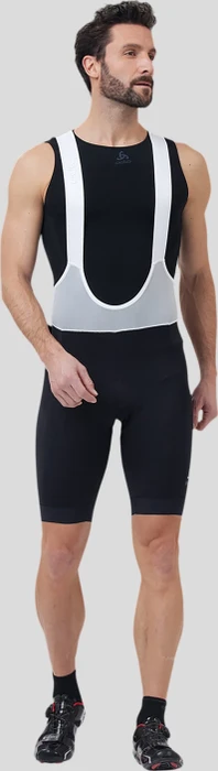 Odlo Zeroweight Tights Bib Fahrradhose kurz weiß/schwarz (Herren)