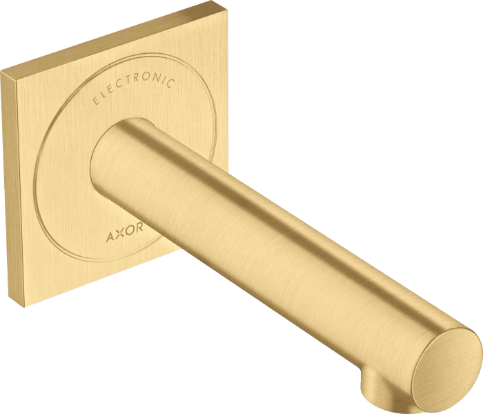 Hansgrohe Axor Uno Elektronik-Waschtischmischer Unterputz für Wandmontage mit Auslauf 161mm brushed gold optic