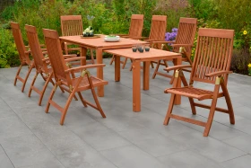 Merxx Comodoro Gartenmöbel-Set eukalyptus, 9-tlg.