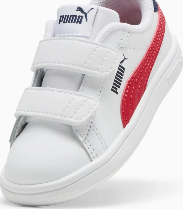 Puma Smash 3.0 Leather V puma white/club red/club navy (Junior)