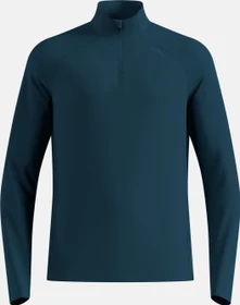 Odlo Essentials Ceramiwarm Midlayer Half Zip Laufshirt langarm reflecting pond (Herren)