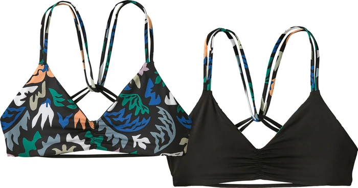 Patagonia Reversible Seaglass Bay Bikini-Oberteil kaleido: black (Damen)