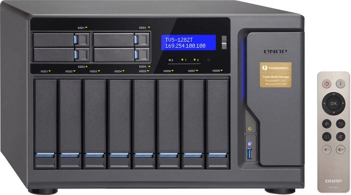 QNAP TVS-1282T-i7-32G, 32GB RAM, 2x RJ-45 10GBase-T, 4x RJ-45 1000Base-T