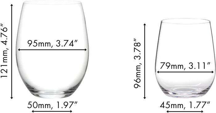 Riedel The O Wine Tumbler Cabernet/Merlot + Viognier/Chardonnay Gläser-Set, 8-tlg.