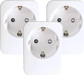Immax Neo Lite Smart Plug Indoor v2 weiß, 3680W, Typ E, Smart-Steckdose, 3er-Pack