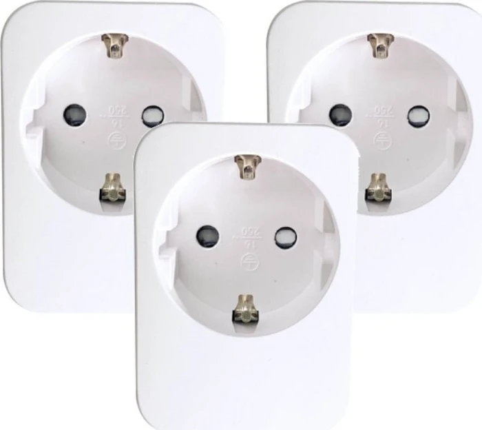 Immax Neo Lite Smart Plug Indoor v2 weiß, 3680W, Typ E, Smart-Steckdose, 3er-Pack
