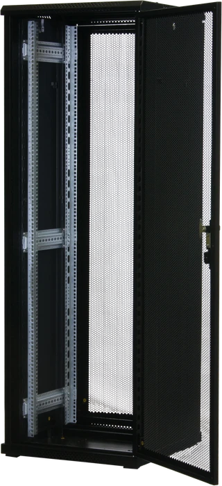 Rockstable 19" Serverschrank 37HE, Gitternetztür, IP2X, schwarz, 600mm tief