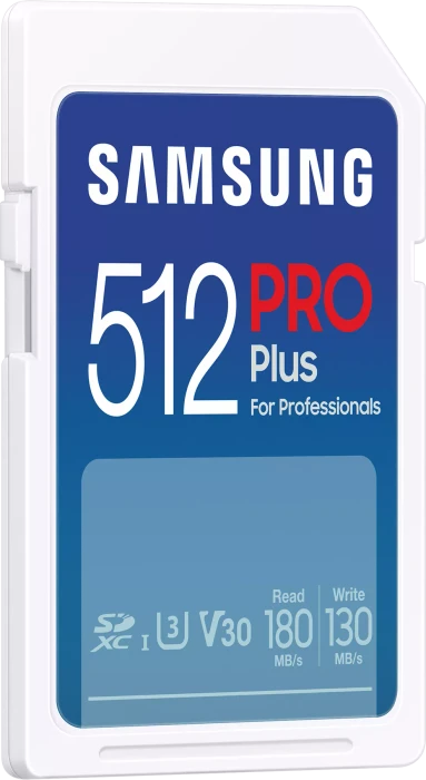 Samsung PRO Plus for Professionals R180/W130 512GB, UHS-I U3, Class 10