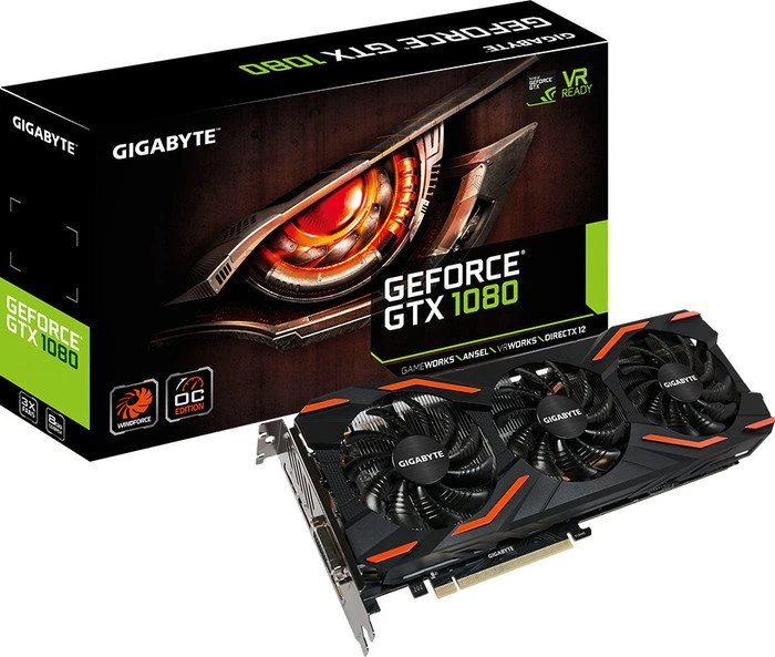 GIGABYTE GeForce GTX 1080 Windforce OC 8G, 8GB GDDR5X, DVI, HDMI, 3x DP