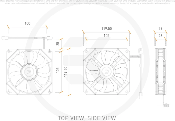 EK Water Blocks EK-Quantum Impulse 120 D-RGB Black, 400-1800rpm, LED-Steuerung, 120mm
